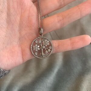 Pandora Tree of Life Necklace Sterling Silver Cubic Zirconia Pendant